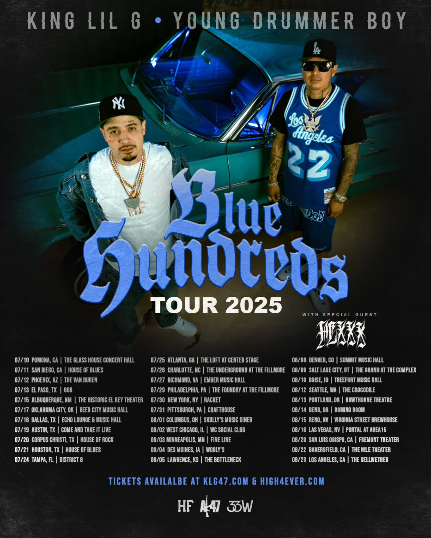 Young Drummer Boy Blue Hundreds Tour Poster